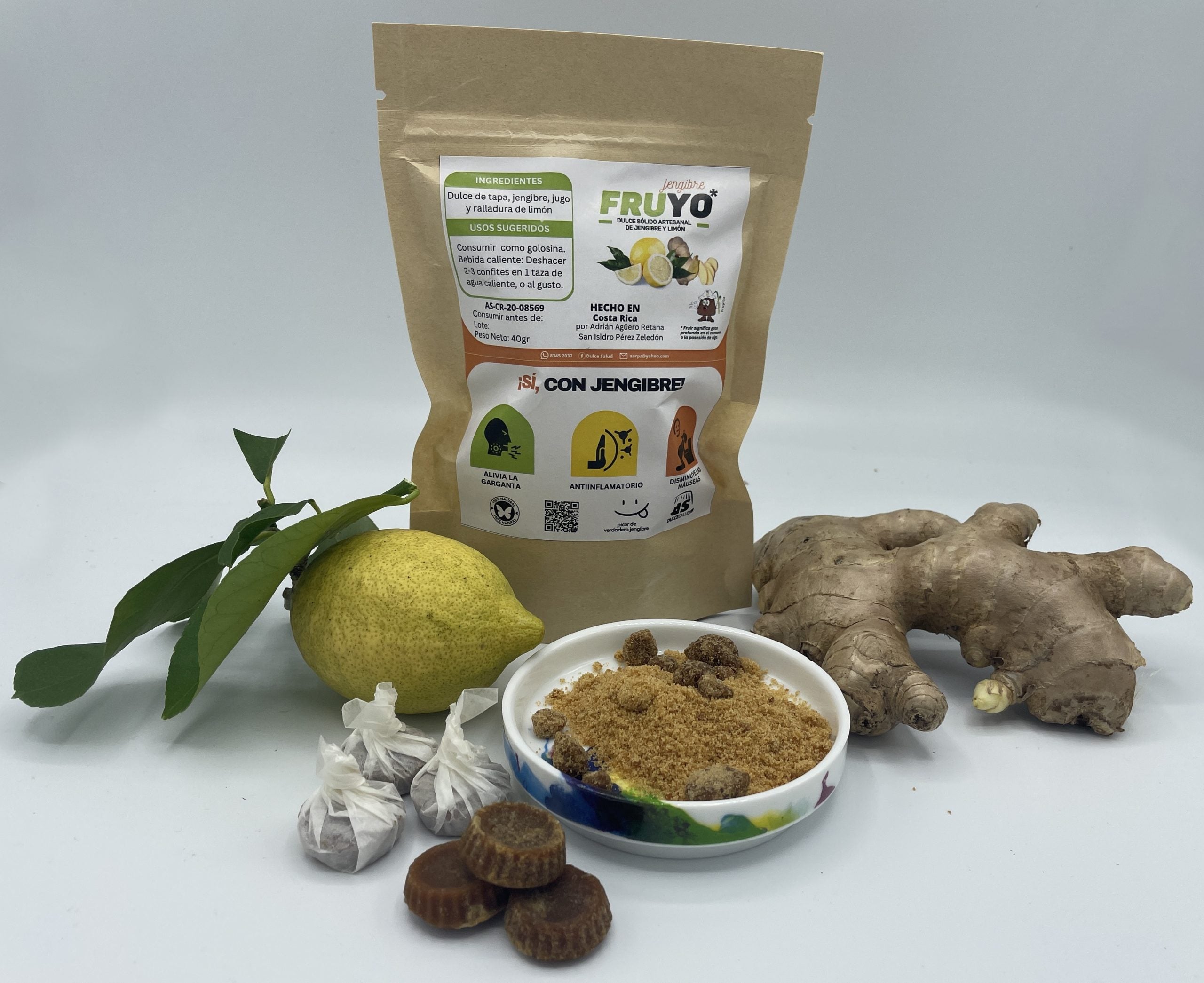 Ingwer-Zitrone-Muscovadozucker Bonbons